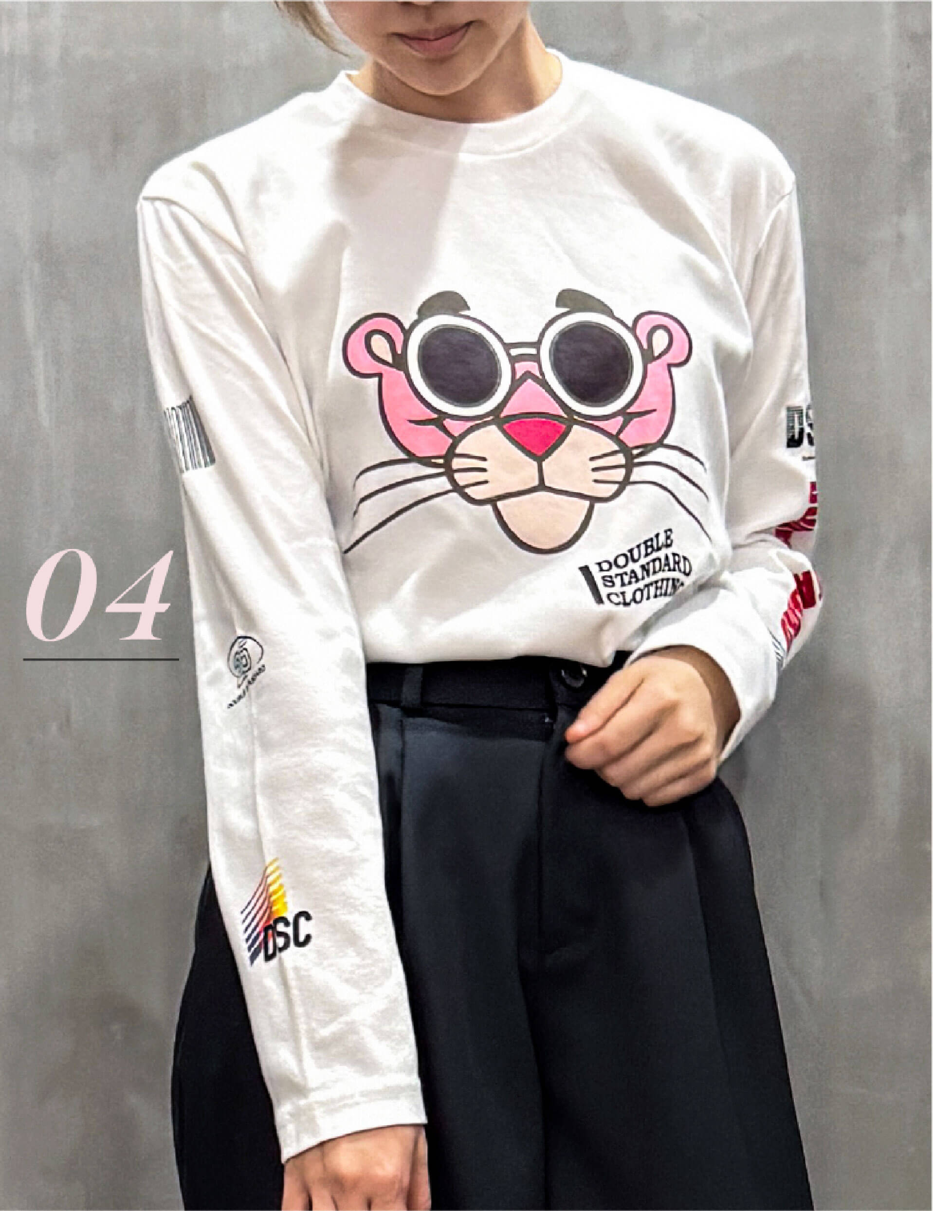 DOUBLE STANDARD CLOTHING（ダブルスタンダードクロージング）｜PINK PANTHER×DSC / Graphic Long Sleeve T-shirts｜0208-430-243