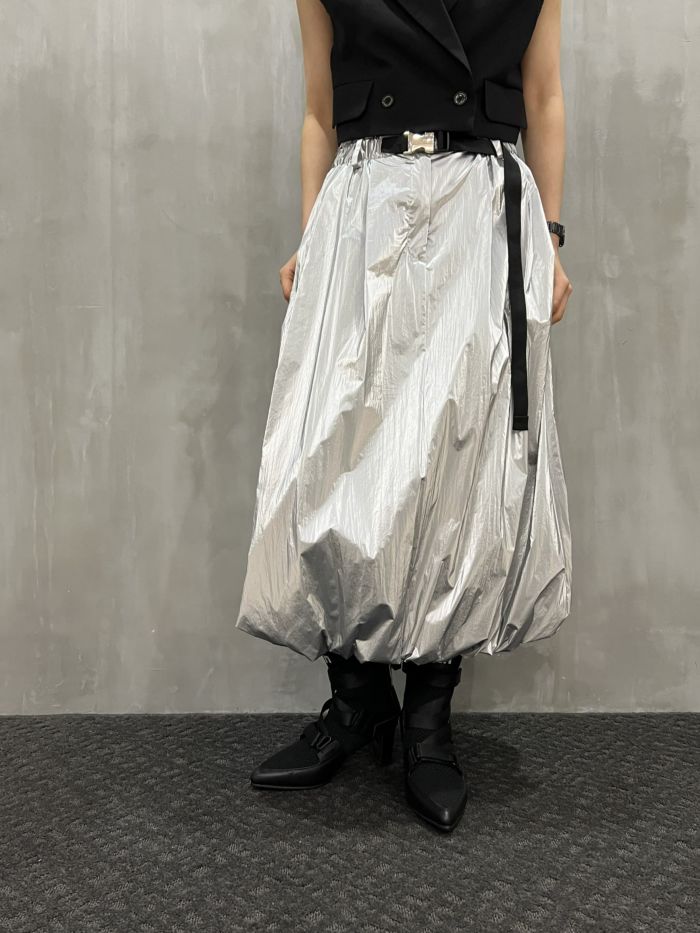 1% SHUHEI OGAWA(イチパーセント シュウヘイオガワ)|メタリックバルーンスカート|24S-S-26