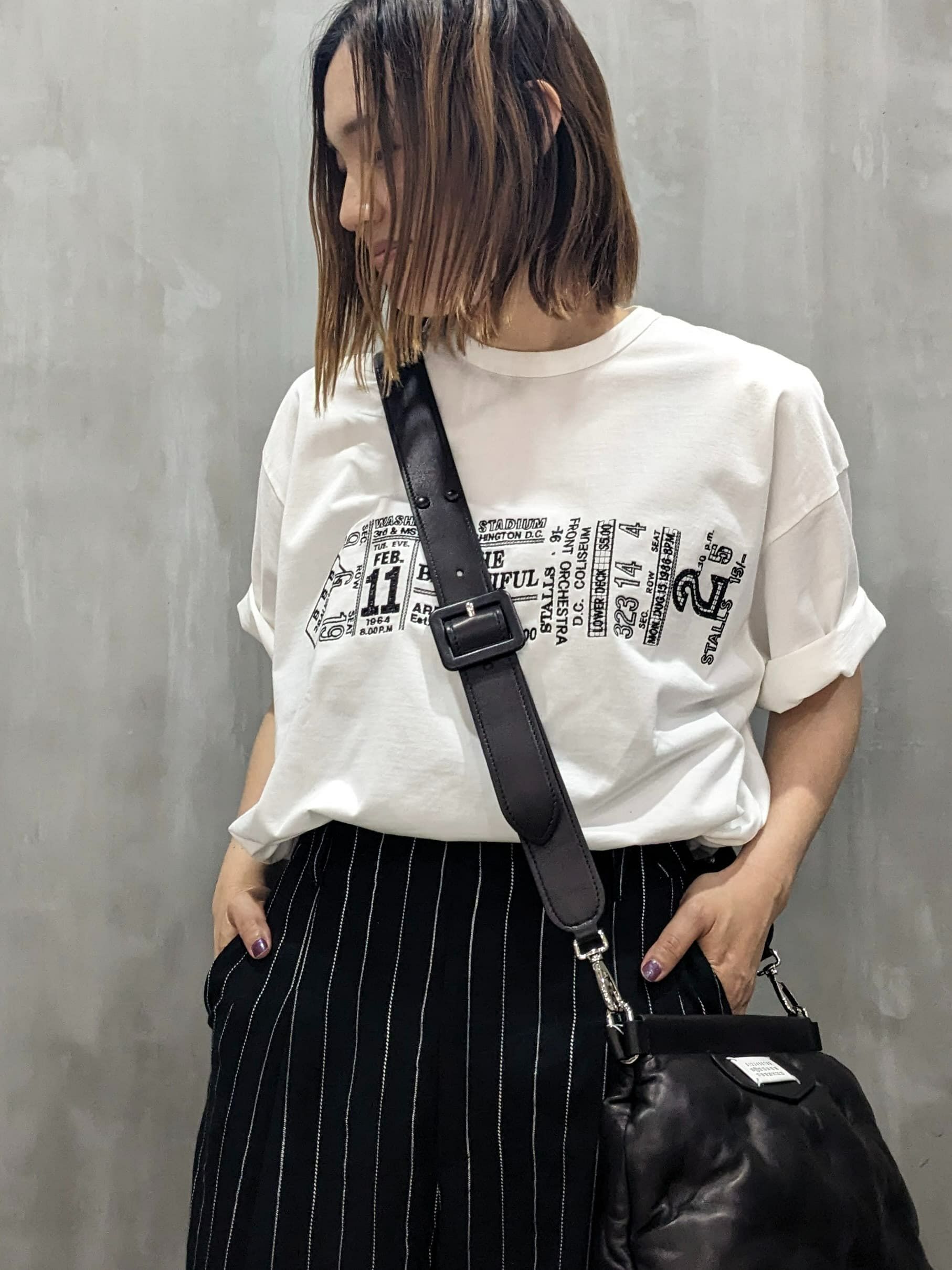 beautiful people（ビューティフルピープル）｜giza cotton jersey embroidery  T-shirt｜1415310011