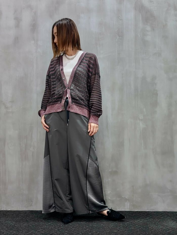 //【2023SS/未使用/定価4.9万】ビューティフルピープル beautiful people*bp crew-neck sparkly cardigan*130(j1-2401-311)【30B42】 beautiful people //【2023SS/未使用/定価4.9万】ビューティフル