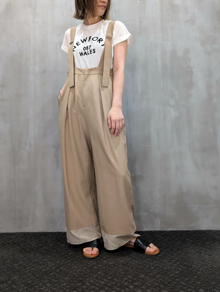 【20%OFFセール】CHIGNON(シニヨン)|シアーヘムサロペットパンツ|3643-482KK