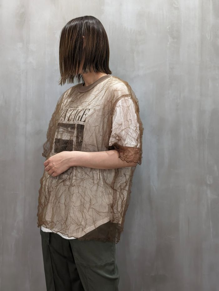 【20%OFFセール】CHIGNON(シニヨン)|チュールワッシャーTシャツ|9243-603LA