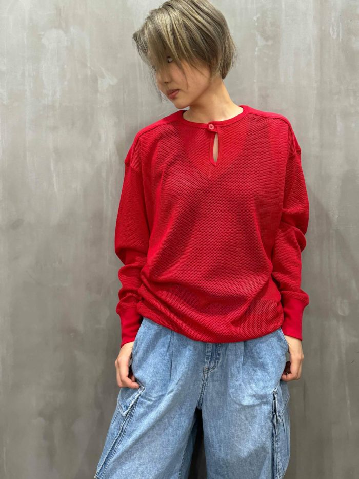 beautiful people(ビューティフルピープル)|wool mesh jersey military top|1445310016