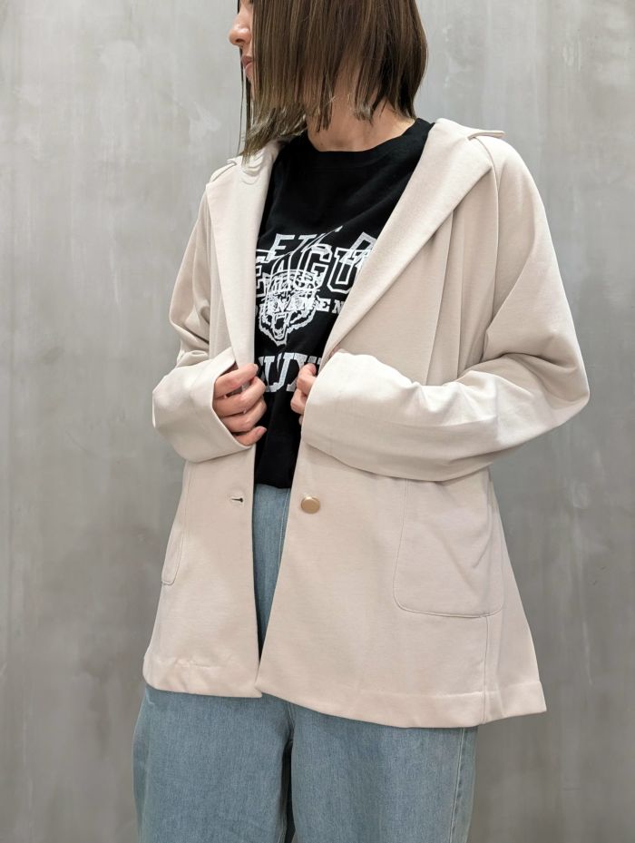 【20%OFFセール】CYAN TOKYO(シアントーキョー)|ジャージーラグランテーラードジャケット|404253