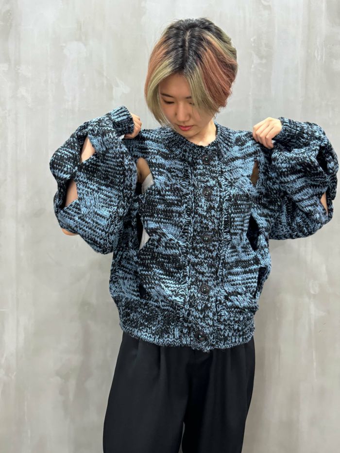 1% SHUHEI OGAWA(イチパーセント シュウヘイオガワ)|BIGアランニットカーディガン|24A-N-6