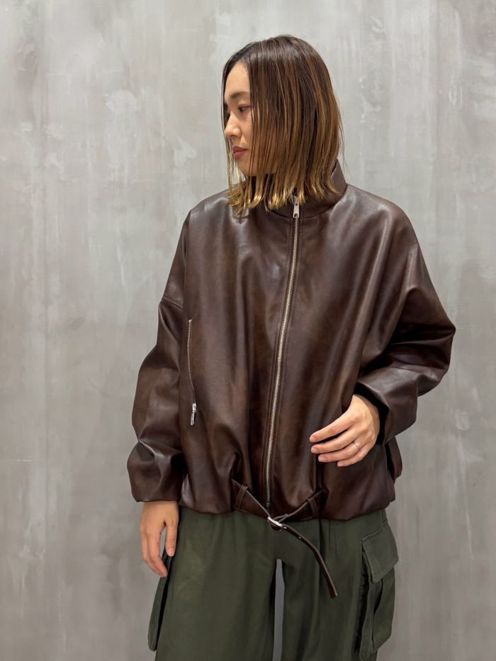 【20%OFFセール】MARGAUX VINTAGE(マルゴーヴィンテージ)|Fake Leather Jacket|MG JK-24106-A