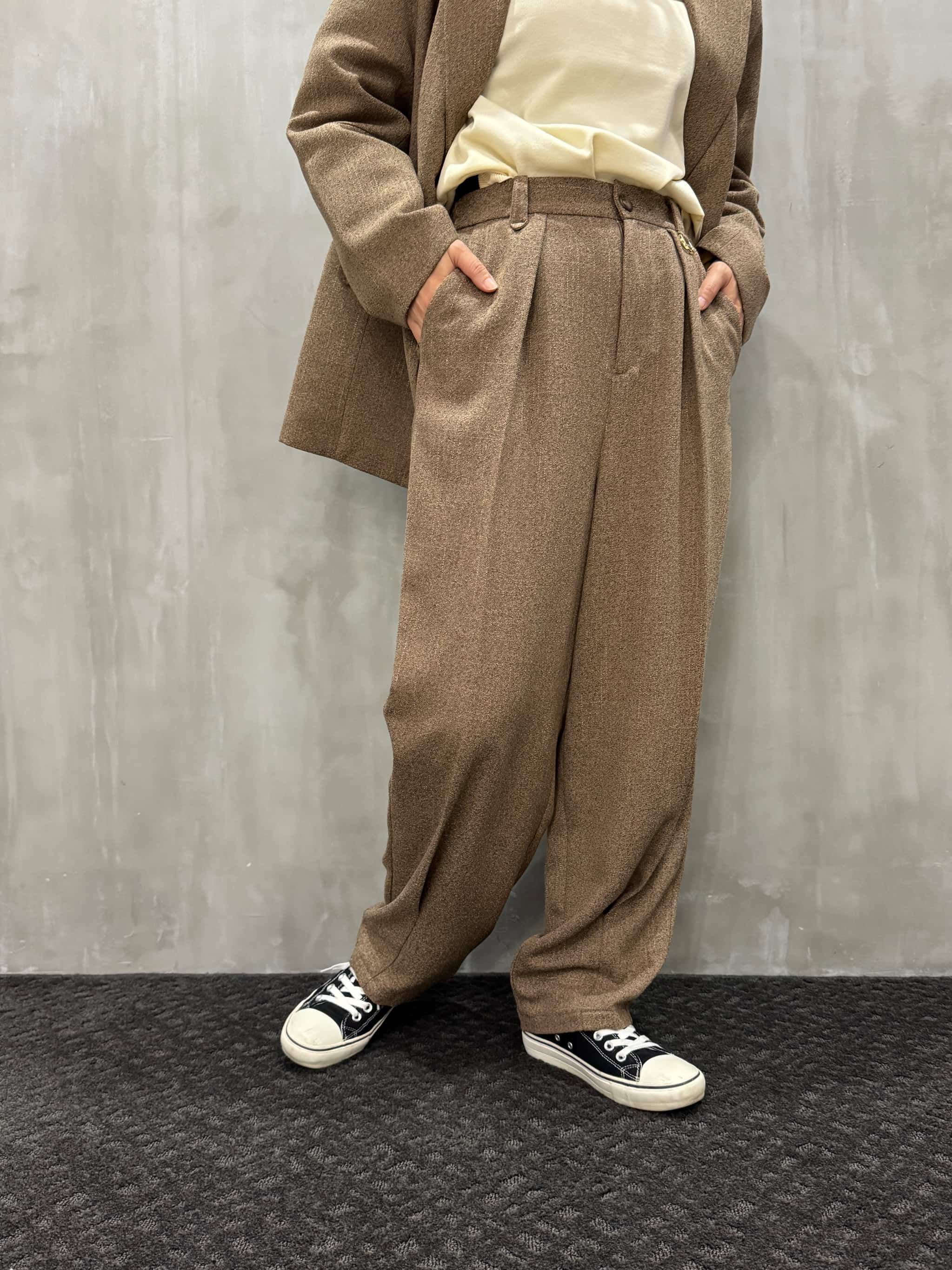 【20%OFFセール】CHIGNON(シニヨン)|ツイードタックヘムパンツ|3645-241MK