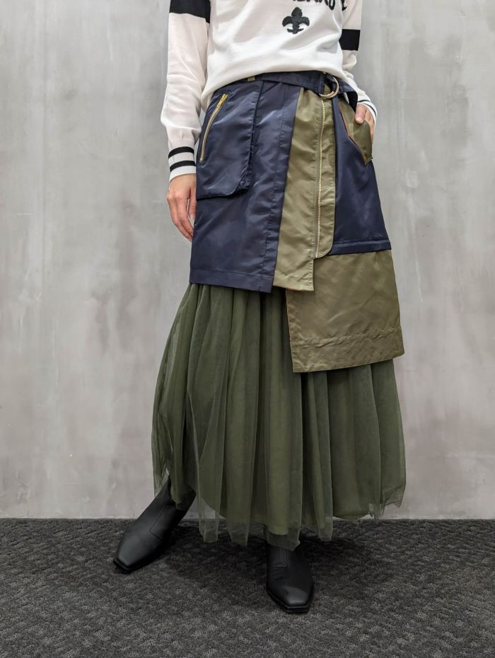 RISLEY(リズレー)|Asymmetry military Skirt|R2403-MSK718