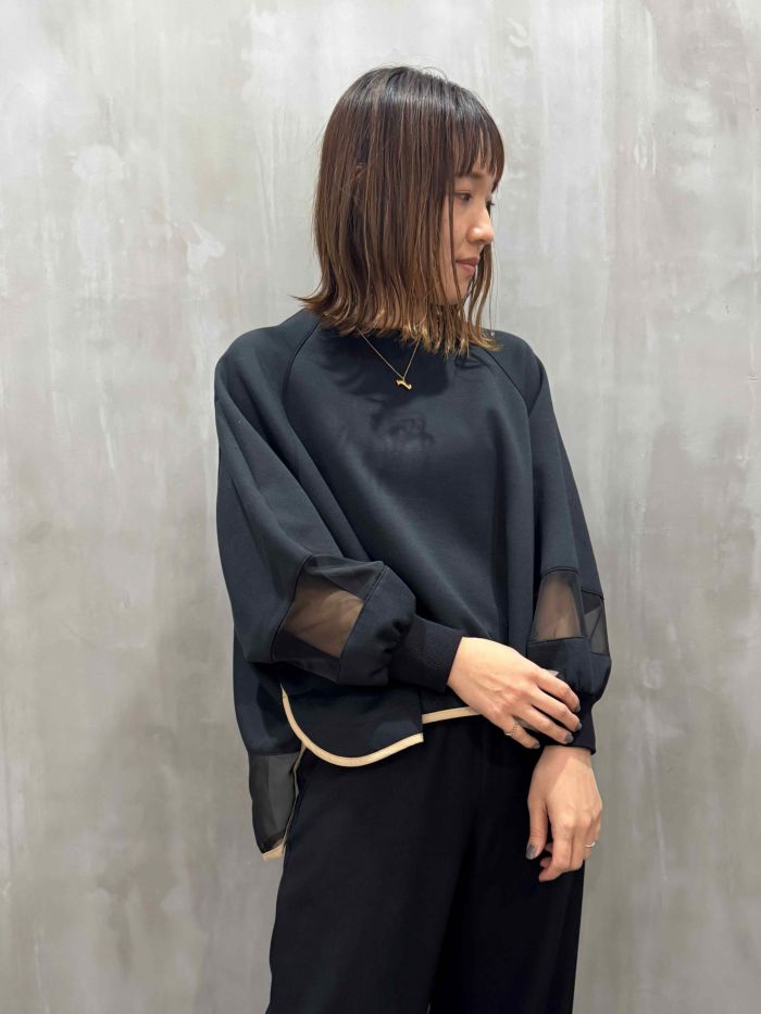 Lallia Mu(ラリア・ムー)|シアースリーブフレアプルオーバー|2511570