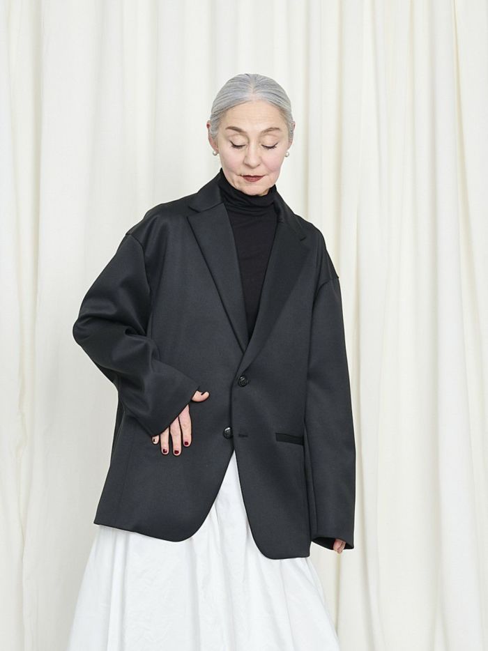 トーマスマグパイ T/R Stretch MUJI パンツ テーパード 黒