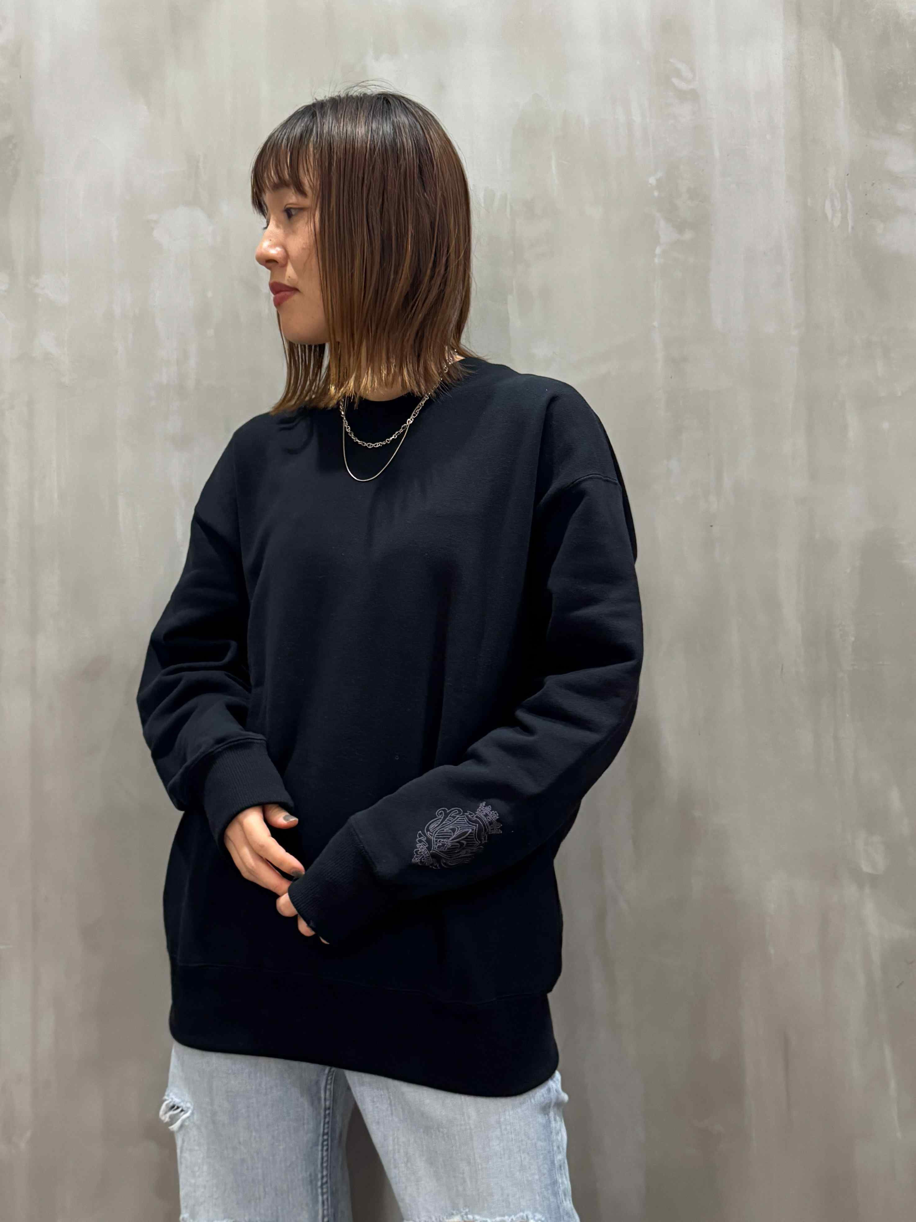 【31日まで|ポイントバック対象】De bon coer(ドゥボンクール)|袖刺繍スウェット|23224