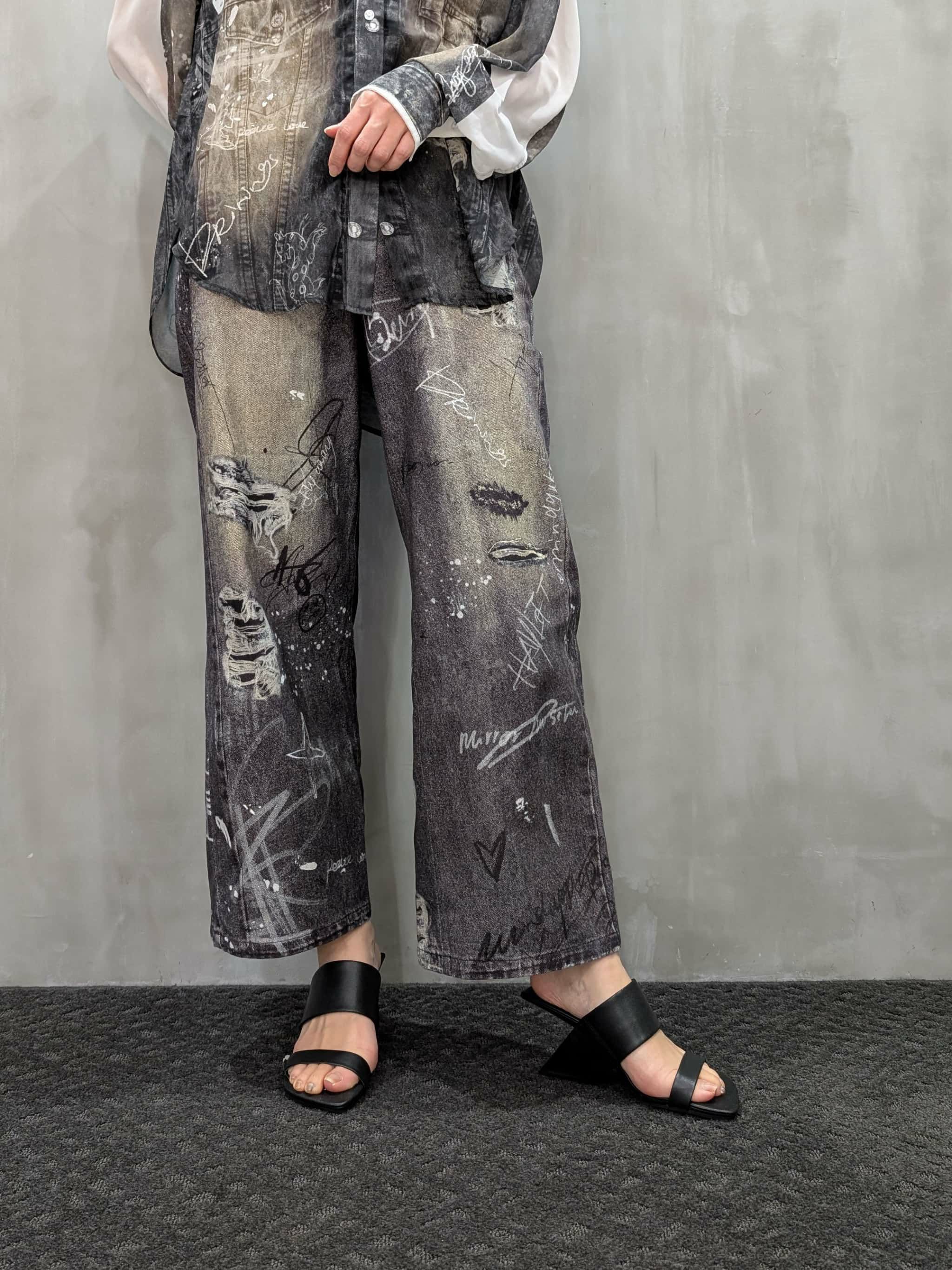 MAISON SPECIAL（メゾンスペシャル）｜Denim Print Shirt