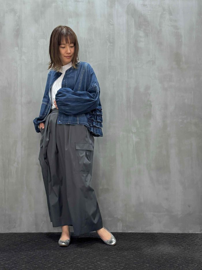 20%OFFセール】trois（トロワ）｜ストレッチツイル タックカーゴ