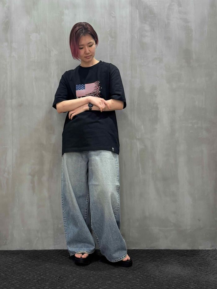 ASTRAET＞コットン ウルトラバギーデニムパンツ O/D