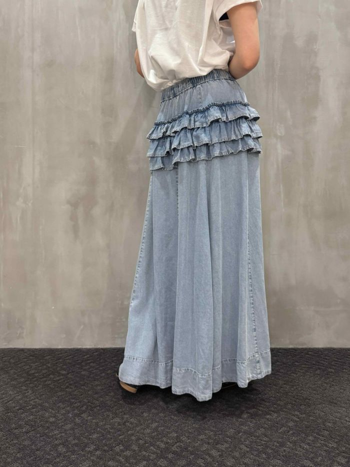 フリルスカート ZW COLLECTION - ペールピンク | ZARA Japan / 日本