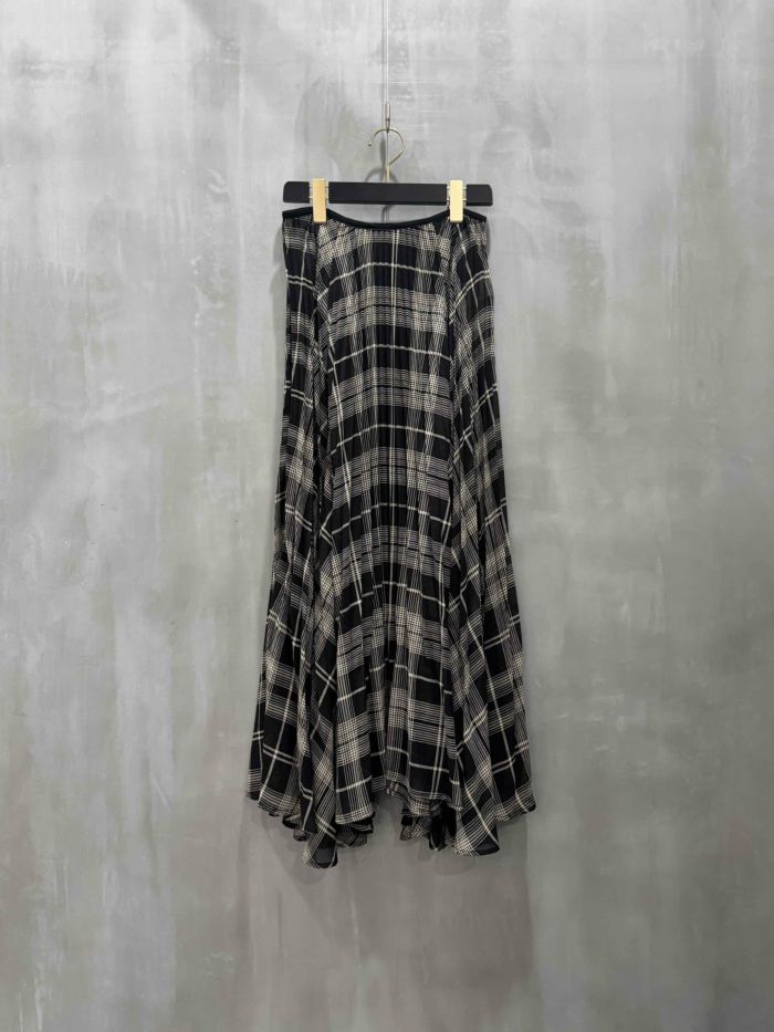 スカート MAISON SPECIAL Circular Pleated Skirt Circular Pleated Plaid Skirt