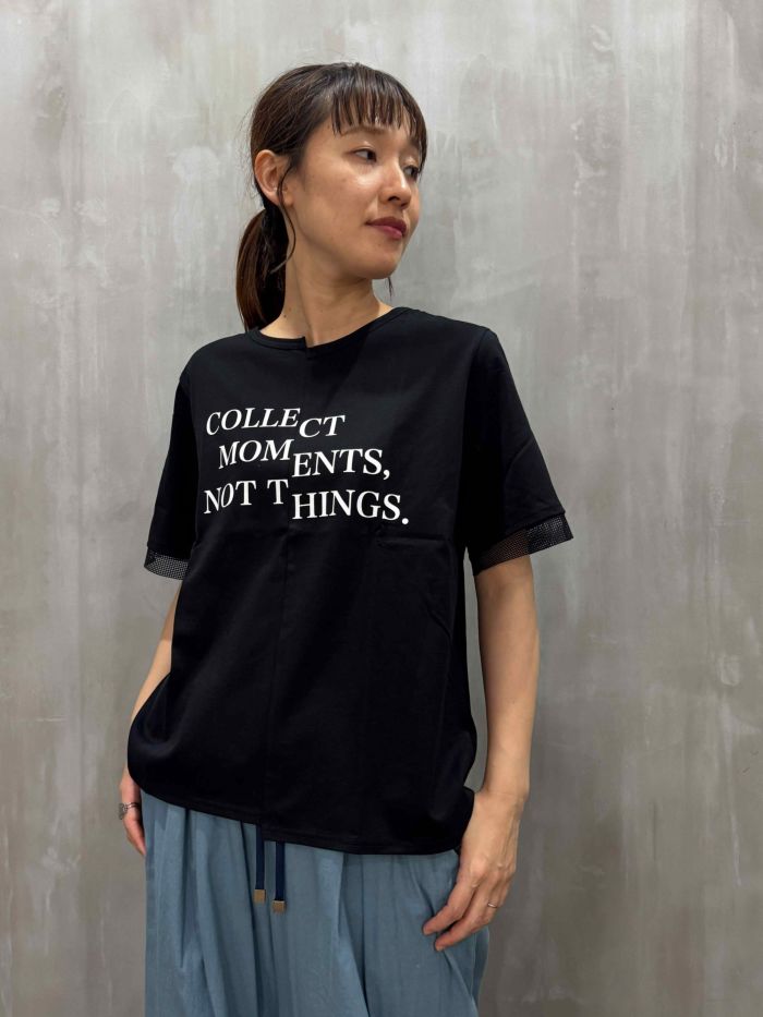 trois(トロワ)|天竺×メッシュロゴプリントプルオーバー|T251-82069