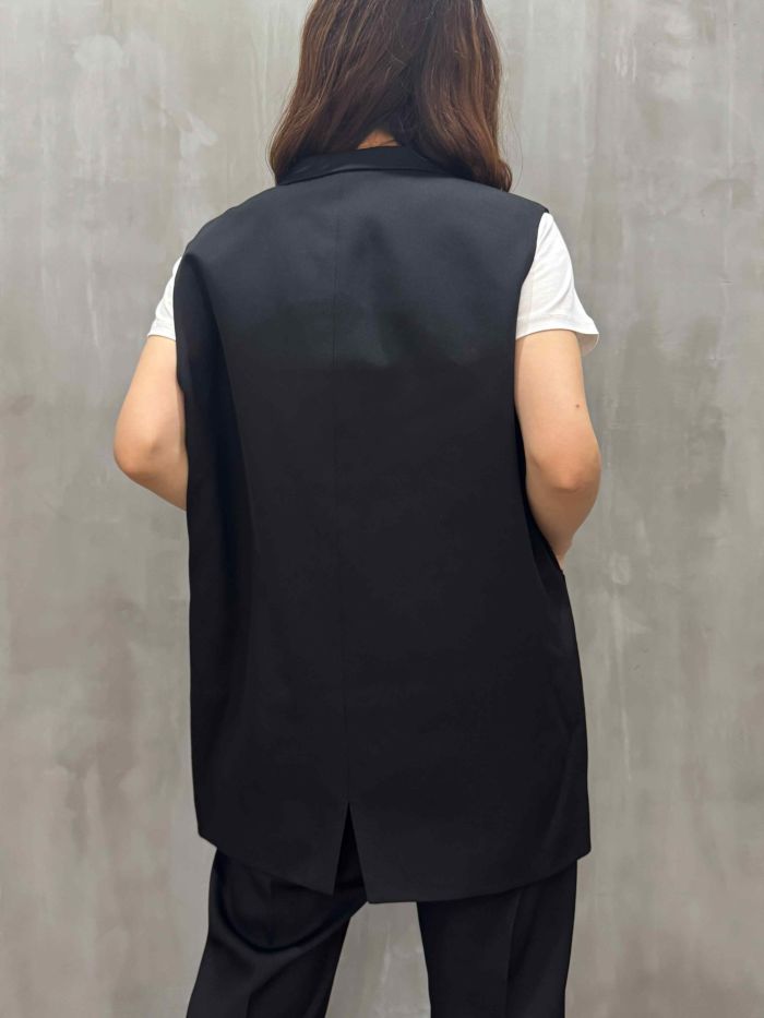 美品♪ near.nippon ニアーニッポン ウールツイル ロングジレ near.nippon/ニアー ニッポン｜秋のジャストアイテムを