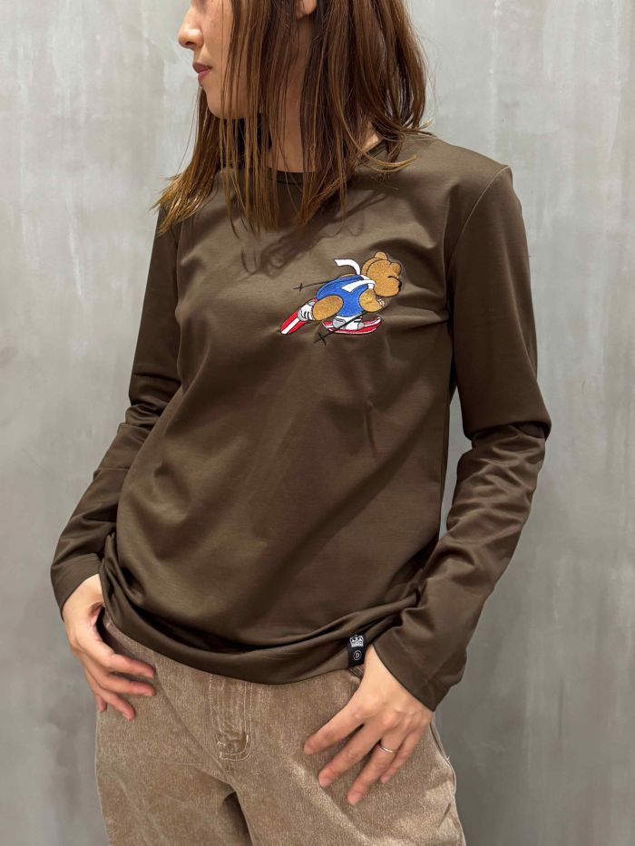 DOUBLE STANDARD CLOTHING(ダブルスタンダードクロージング)|スキーベア刺繍Tシャツ|0208-260-253