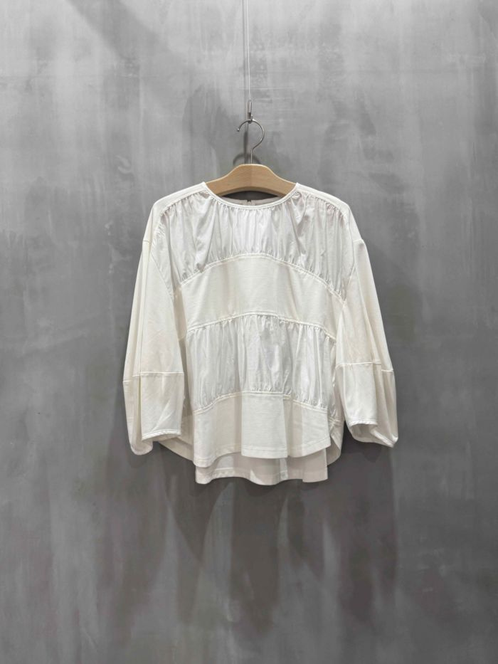 HERENCIA(ヘレンチア)|切り替えコクーン シアーカットソー|H525309