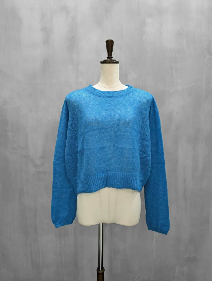 CYAN TOKYO(シアントーキョー)|ウールモヘア配色ショートプルオーバー|504377