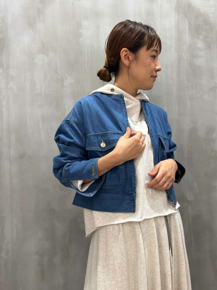 Mylanka(ミランカ)|ノーカラーデニムジャケット|M40404