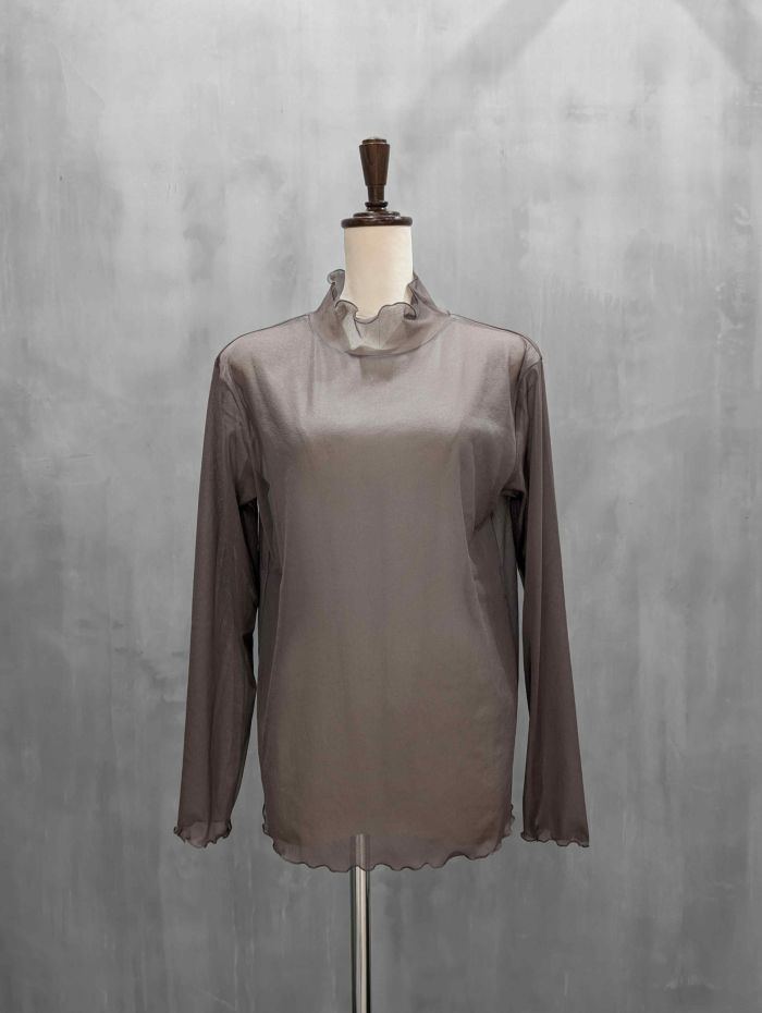 trois(トロワ)|トリコットシフォン シアーハイネック|T256-82054