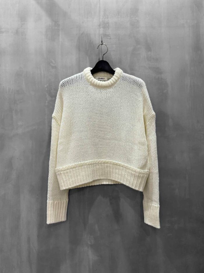 CEaRET(シーレット)|Cord-yarn Crew Neck Knit|253018