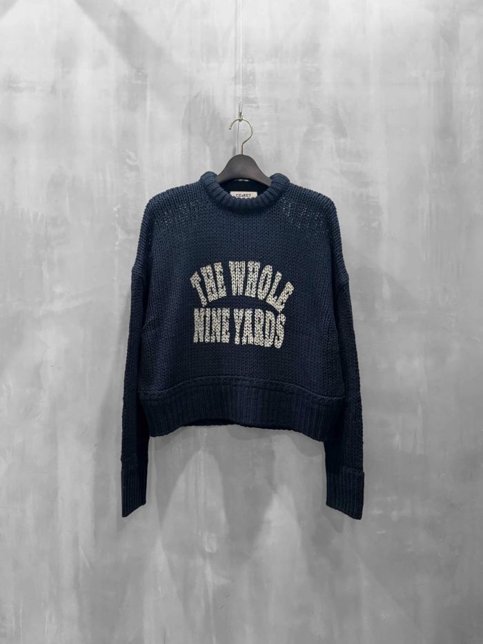 CEaRET(シーレット)|Logo Cord-yarn Crew Neck Knit|253018A