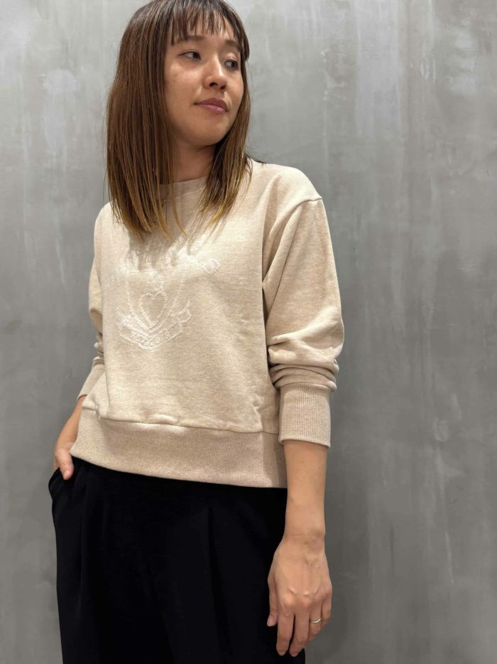 Mylanka(ミランカ)|ニードル刺繍スウェット|M80409