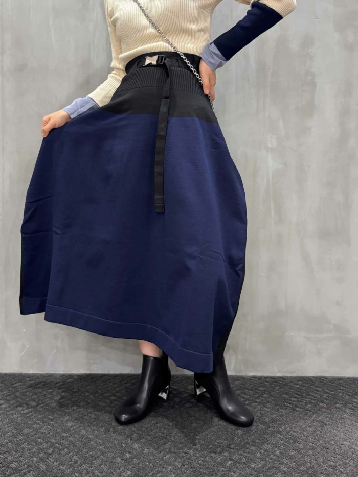 1% SHUHEI OGAWA(イチパーセント シュウヘイオガワ)|Eニットスカート|25A-N-6