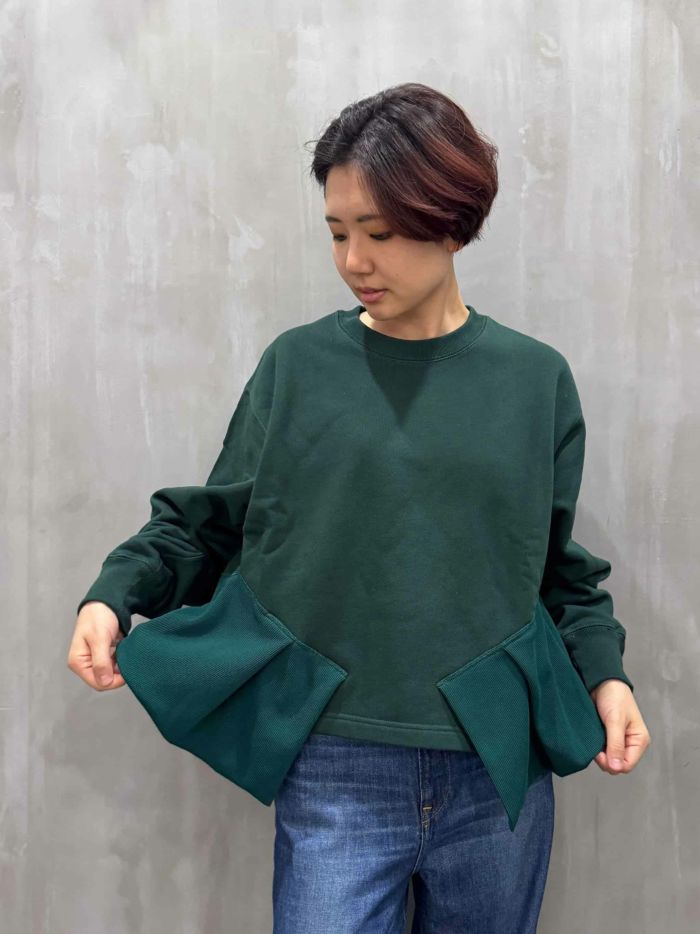 1% SHUHEI OGAWA(イチパーセント シュウヘイオガワ)|リメイクフリル裏毛プルオーバー|25A-T-23