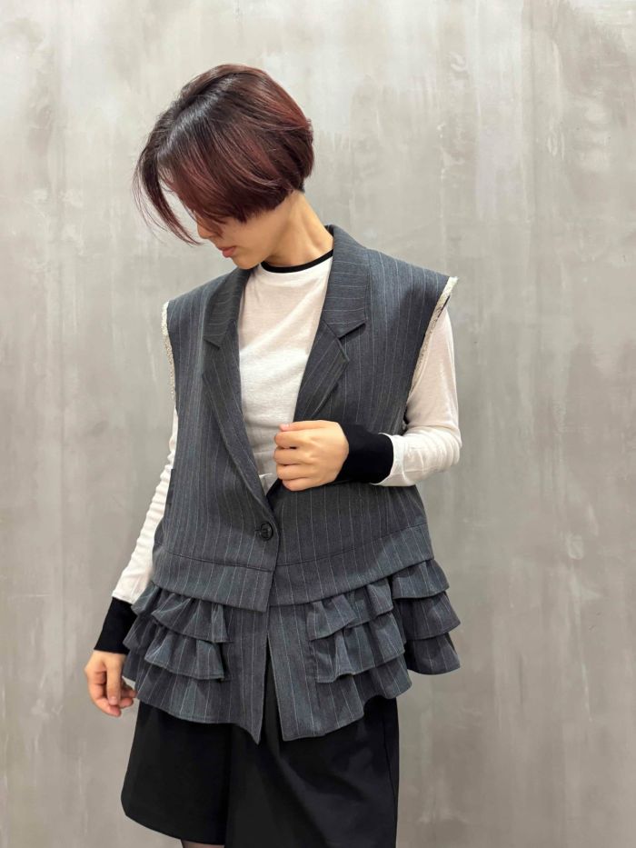 1% SHUHEI OGAWA(イチパーセント シュウヘイオガワ)|フリルベスト|25A-B-2