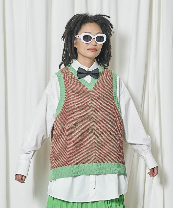 【2月入荷予定】THOMAS MAGPIE(トーマスマグパイ)|Summer Knit Vest|2261702