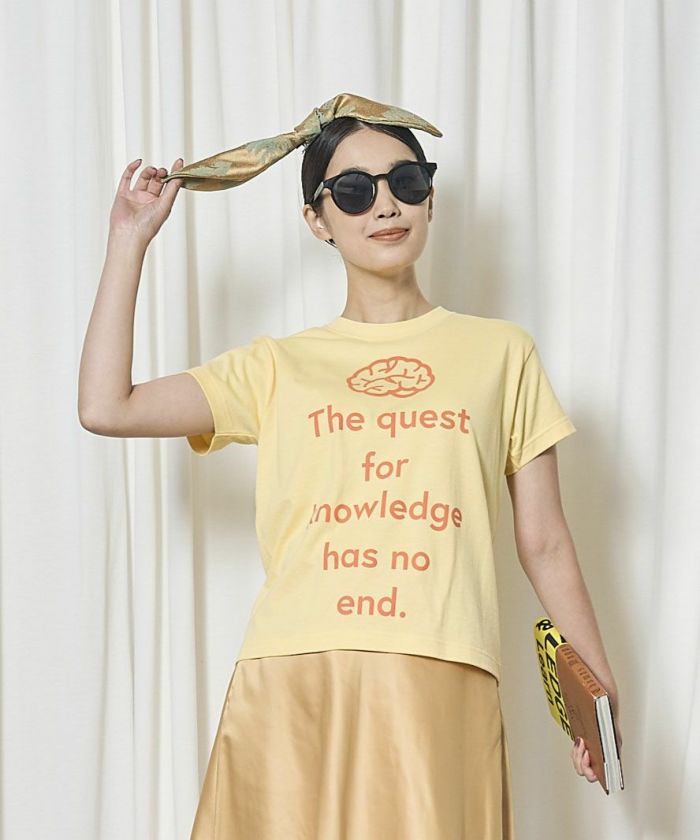 【3月入荷予定】THOMAS MAGPIE(トーマスマグパイ)|30/2 度詰め天竺Tshirt(mini)『The quest for knowledge has no end.』|2261843