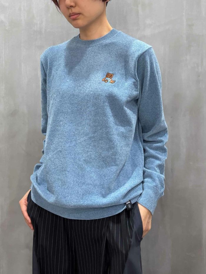 D/him(ディーヒム)|ベアロゴ刺繍ニットプルオーバー|0709-470-253