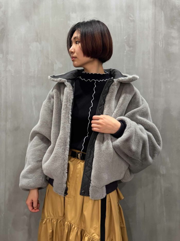 beautiful people(ビューティフルピープル)|fur×taffeta B-15 blouson|1535402004