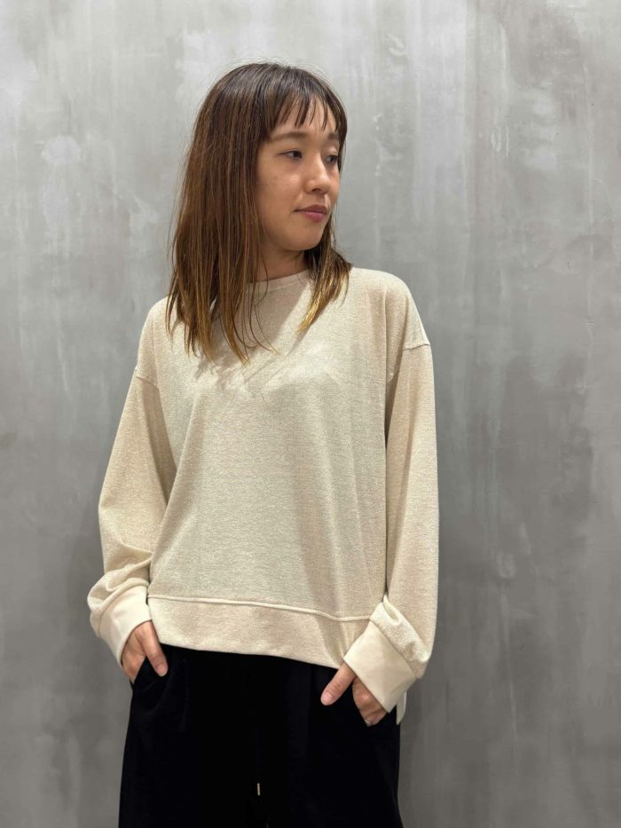 HERENCIA(ヘレンチア)|Back Zipper Sequined Panel Top|H525310