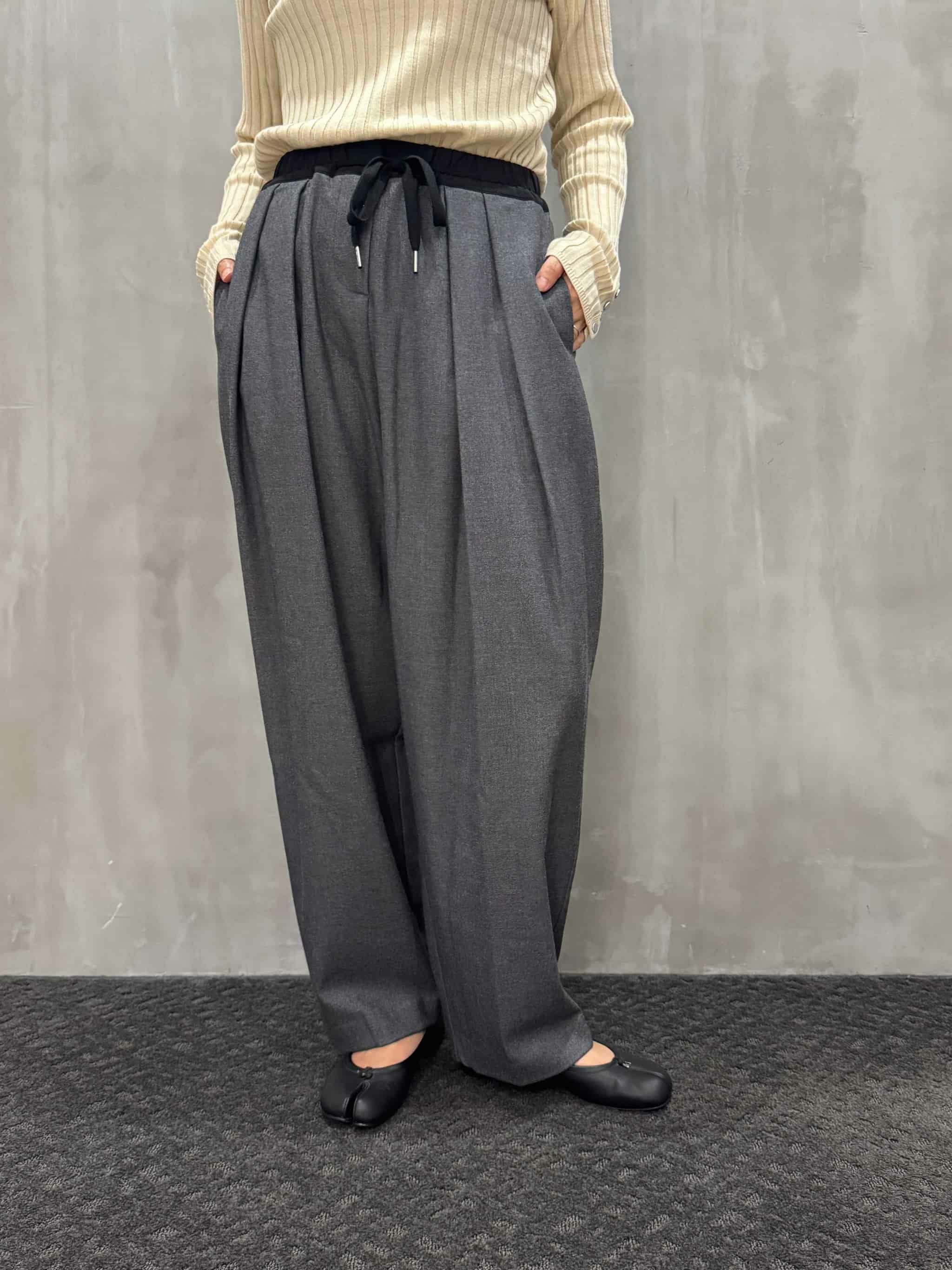 【20%OFFセール】MARGAUX VINTAGE(マルゴーヴィンテージ)|配色フラノタックパンツ|MG PT-25116-A