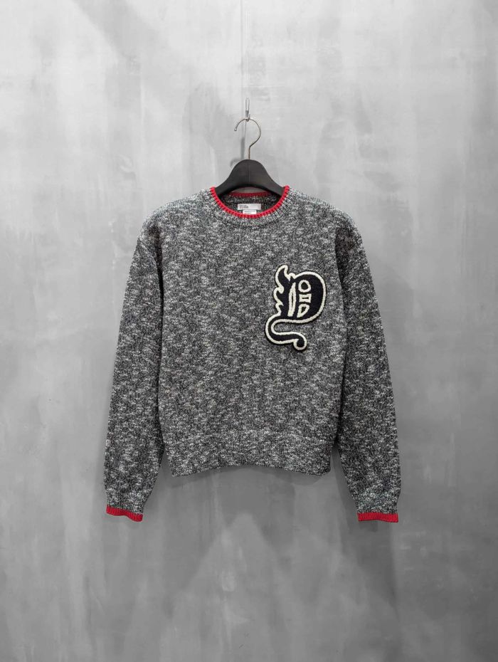 DOUBLE STANDARD CLOTHING(ダブルスタンダードクロージング)|スラブヤーンロゴワッペンニット|0209-110-254