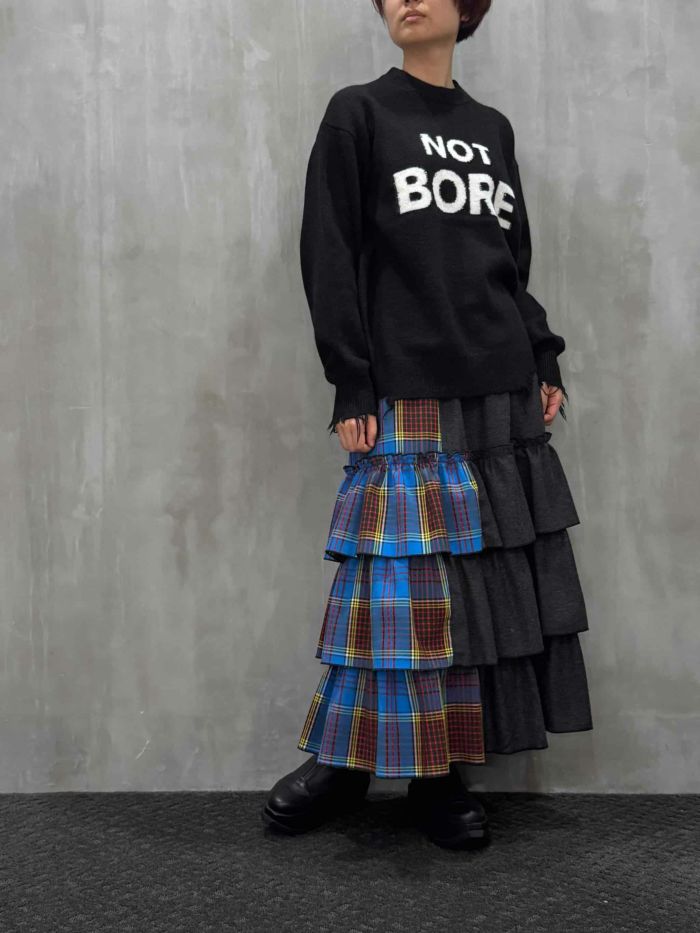 THOMAS MAGPIE（トーマスマグパイ）｜7G Plain&Intarsia Damaged