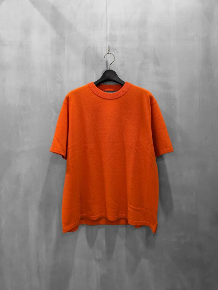 ANTHOM(アントム)|カシミヤ×極細メリノウール半袖BIG KNIT|A32581