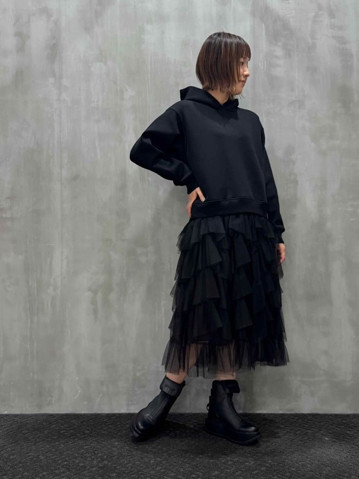 DOUBLE STANDARD CLOTHING(ダブルスタンダードクロージング)|チュールドッキングワンピース|0201-080-254