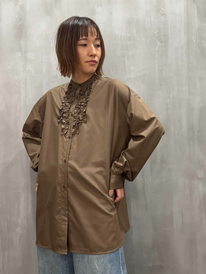 CYAN TOKYO(シアントーキョー)|2ラインフリルオーバーシャツ|507402