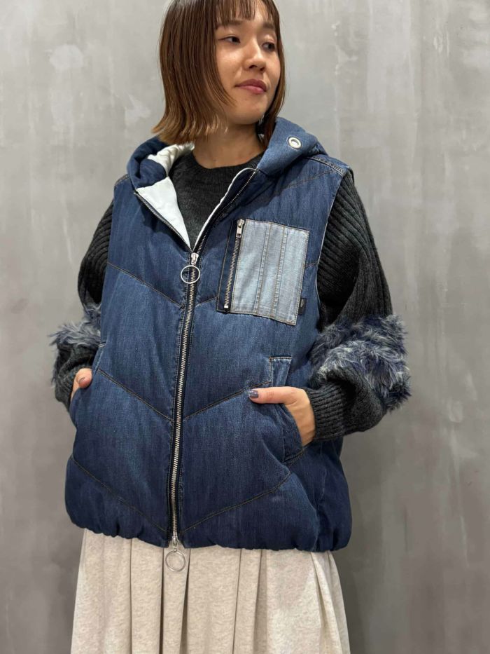 ayane(アヤン)|ダンガリーダウンベスト|875823