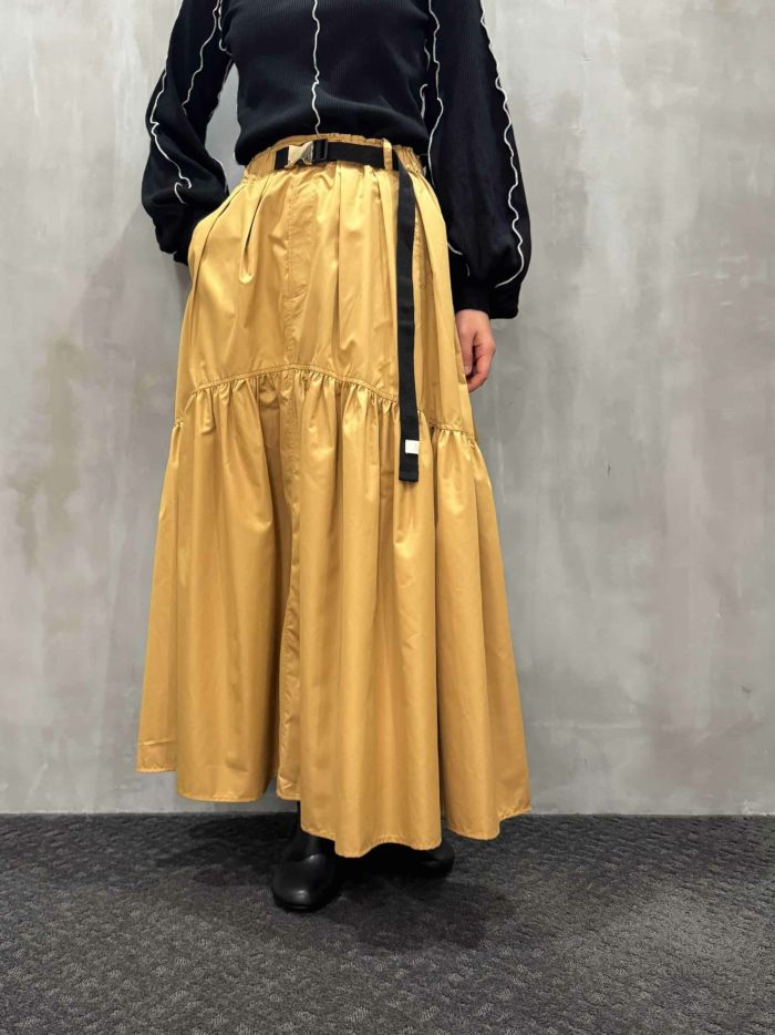 USU GALLERY(ユーエスユーギャラリー)|タフタギャザースカート|25W-MS-42