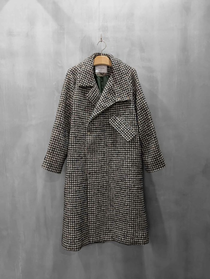 Lallia Mu(ラリア・ムー)|スタンドカラーチェックロングコート|2514134