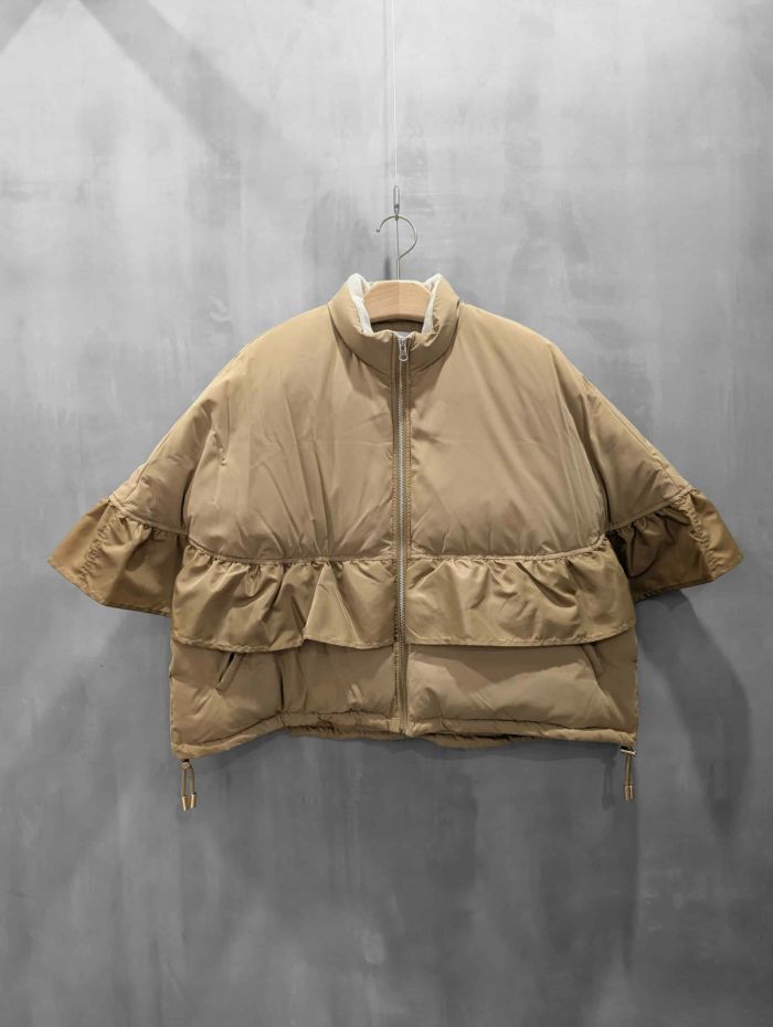 CYAN TOKYO(シアントーキョー)|フリルコンビダウンブルゾン|507421