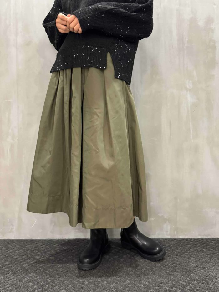 trois(トロワ)|ポリエステルツイルドロストタックスカート|T256-86060