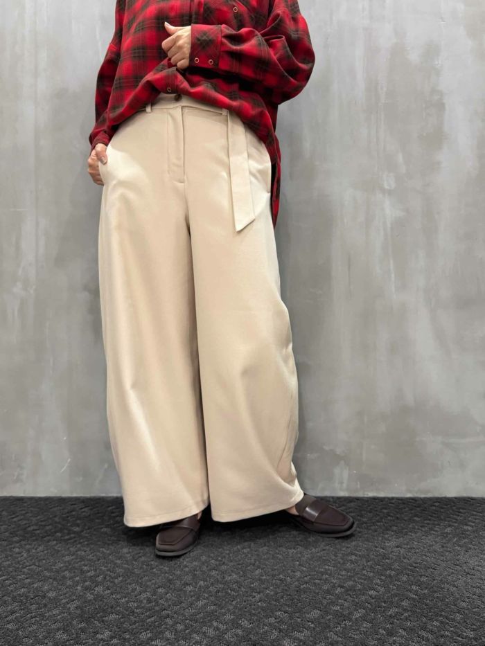 trois(トロワ)|ウールライクカルゼバレルワイドパンツ|T256-87067